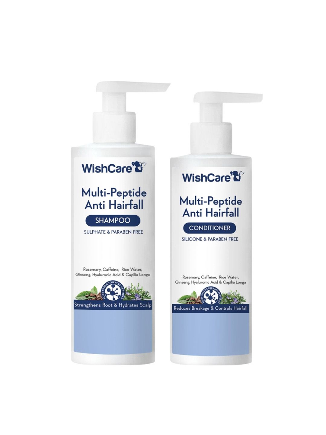 WishCare Multi Peptide Rice Water Anti Hairfall Shampoo 250ml & Conditioner 200ml-image-12
