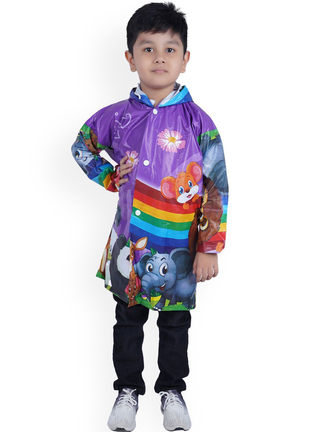 BAESD Boys Printed Waterproof Rain Jacket-picture-18