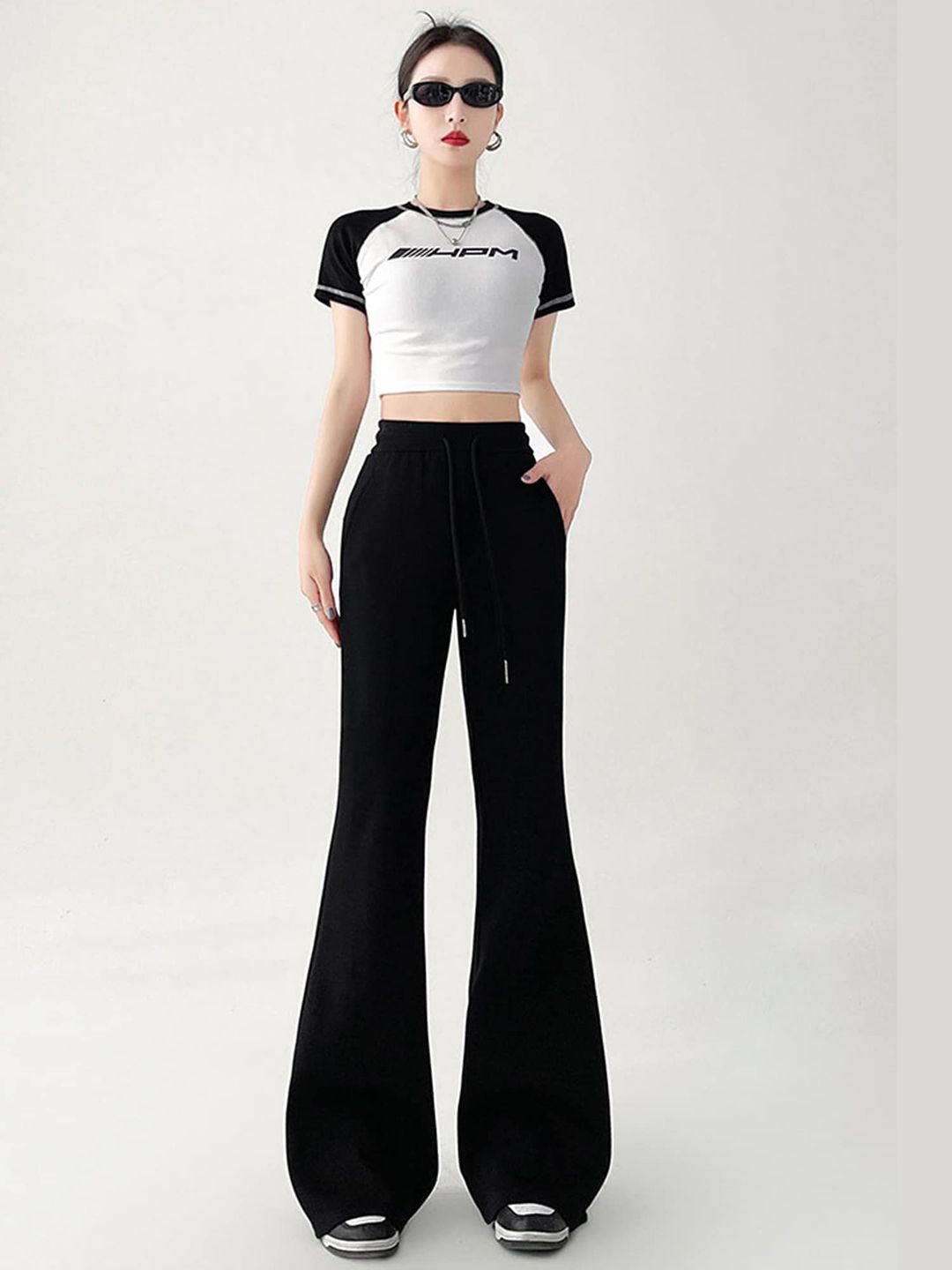 LULU & SKY Women Flared High-Rise Trousers-picture-37