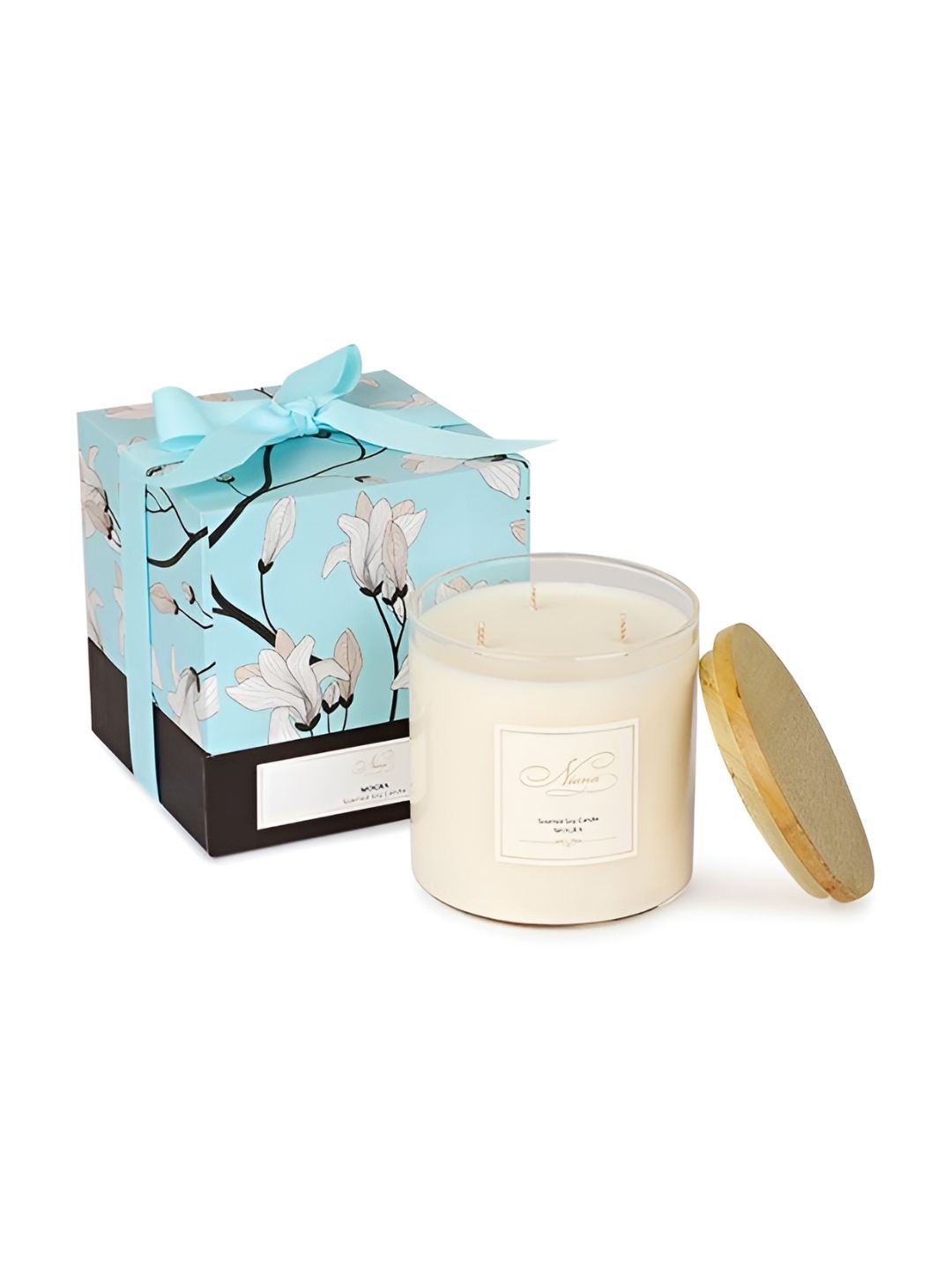 NIANA Cream-Coloured & Blue 1 pieces Jar Candle-picture-50