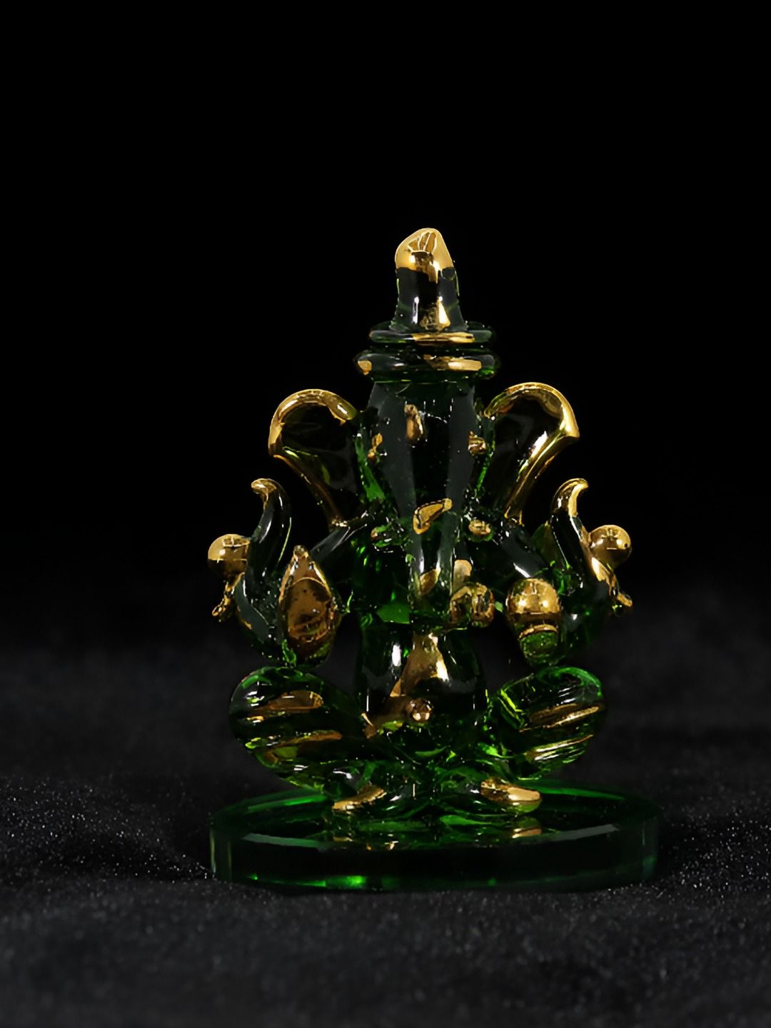 NMII Lime Green & Gold toned Glass Religious Idol Showpiece-picture-11