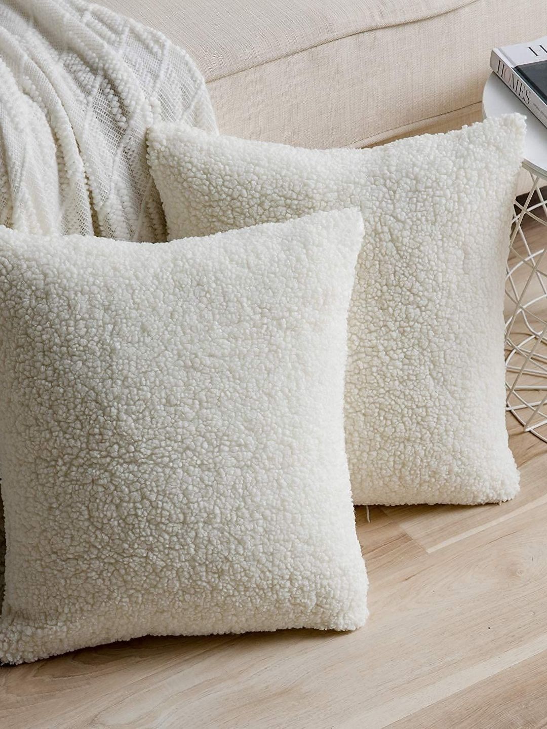 Cottonfry Cream 2 Pieces Square Cushion Covers-image-12