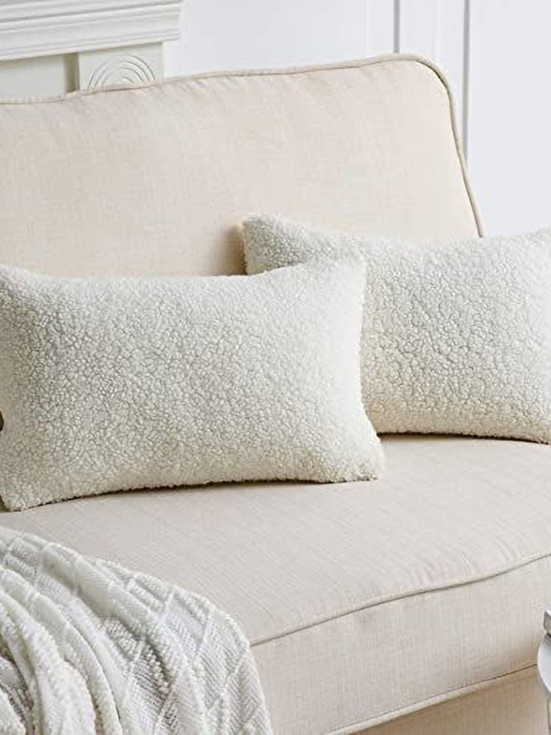 Cottonfry Cream 2 Pieces Rectangle Cushion Covers-picture-25