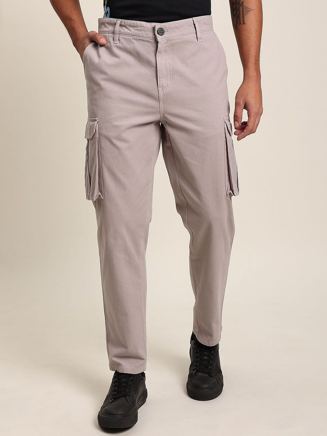 IVOC Men Tapered Fit Cargos Trousers-picture-48
