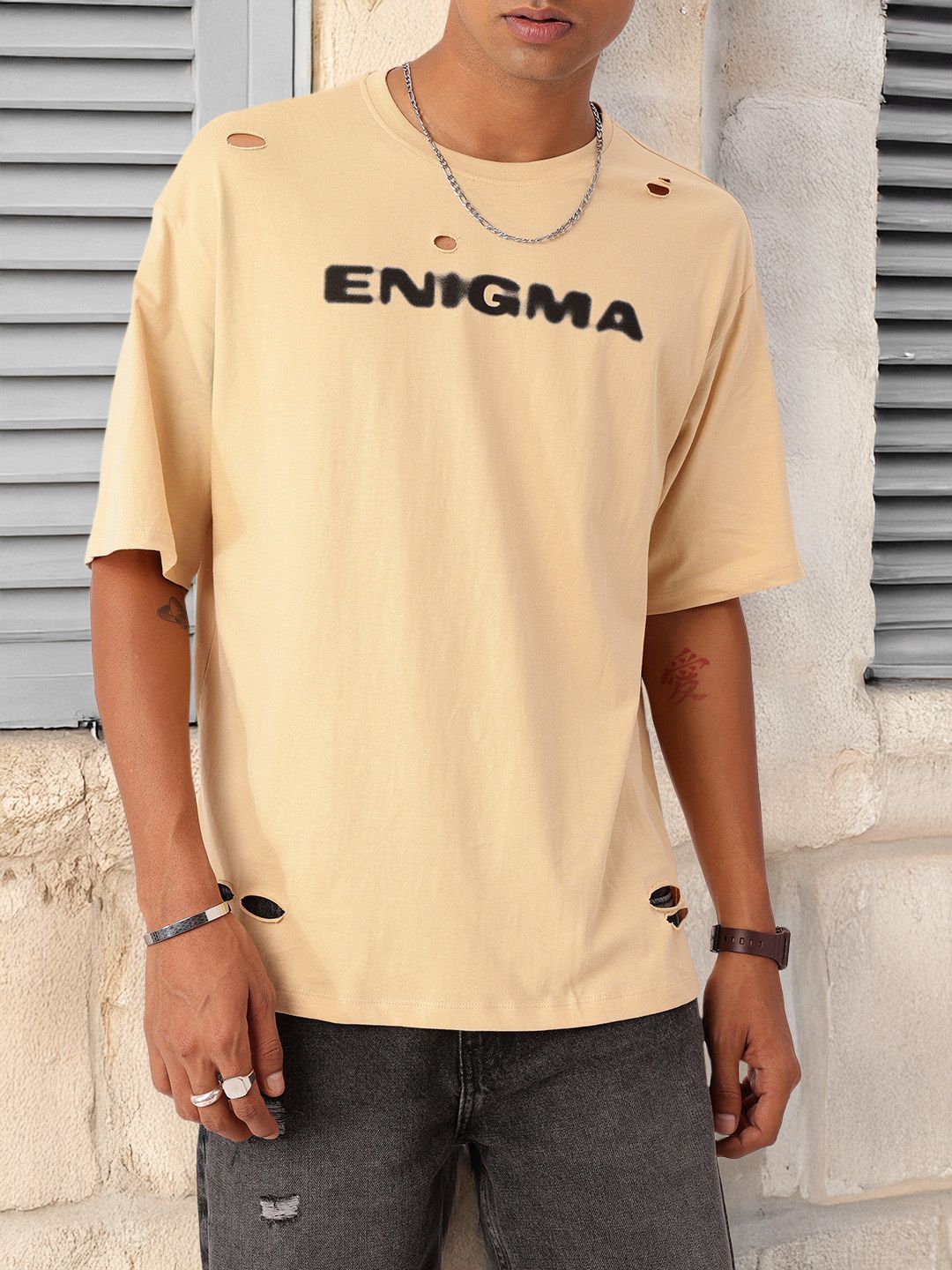 Kook N Keech Street Edge Fish Eye Cut-Outs Printed Relaxed Fit T-shirt-picture-24