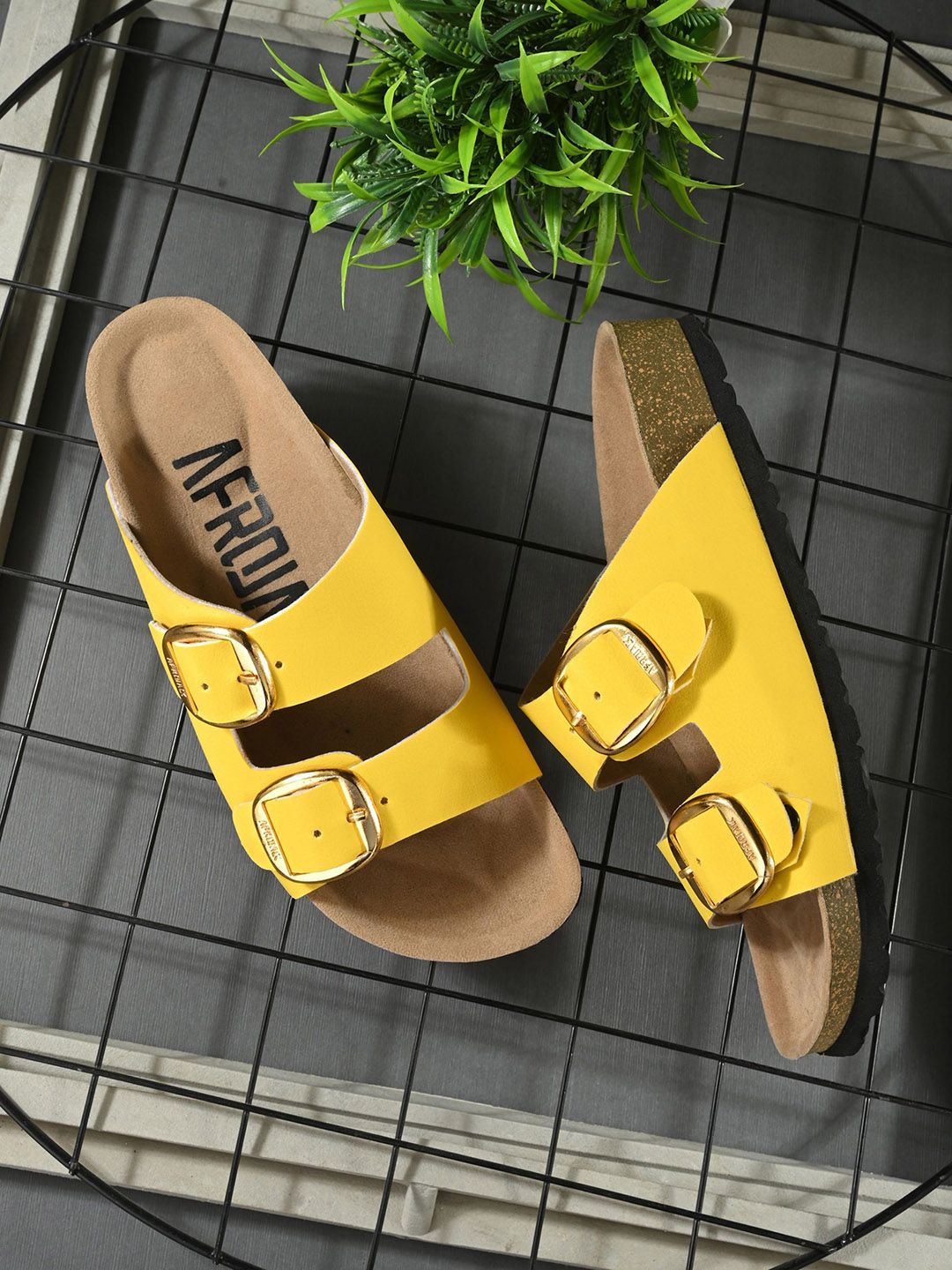 AfroJack Women Open Toe Flats with Buckles-picture-6