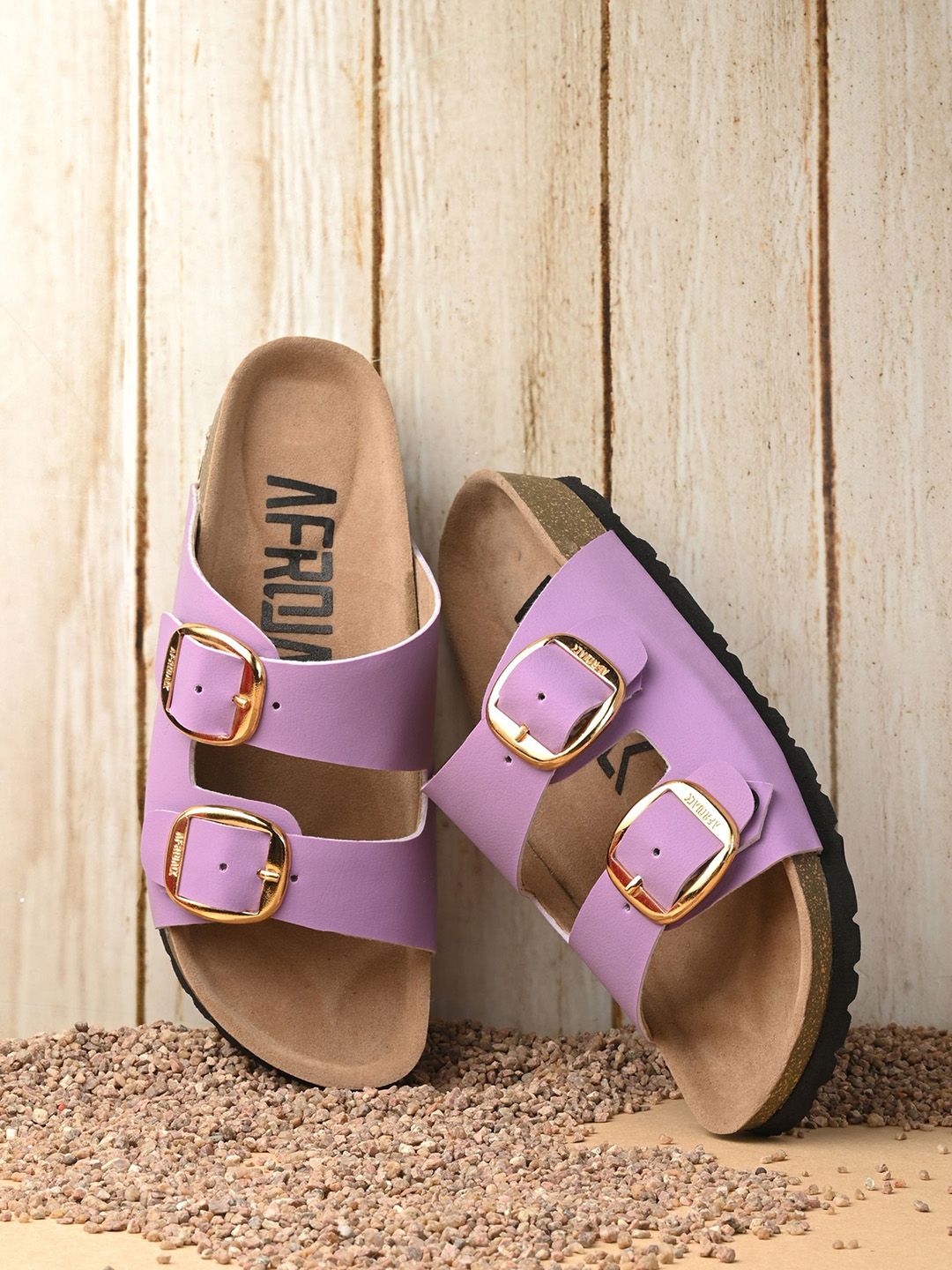 AfroJack Women Open Toe Flats with Buckles-picture-5