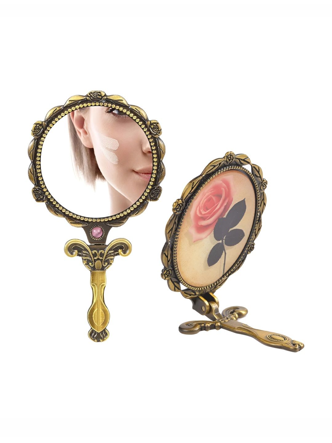 P-Plus International Brown Metal Portable Mirror-picture-33
