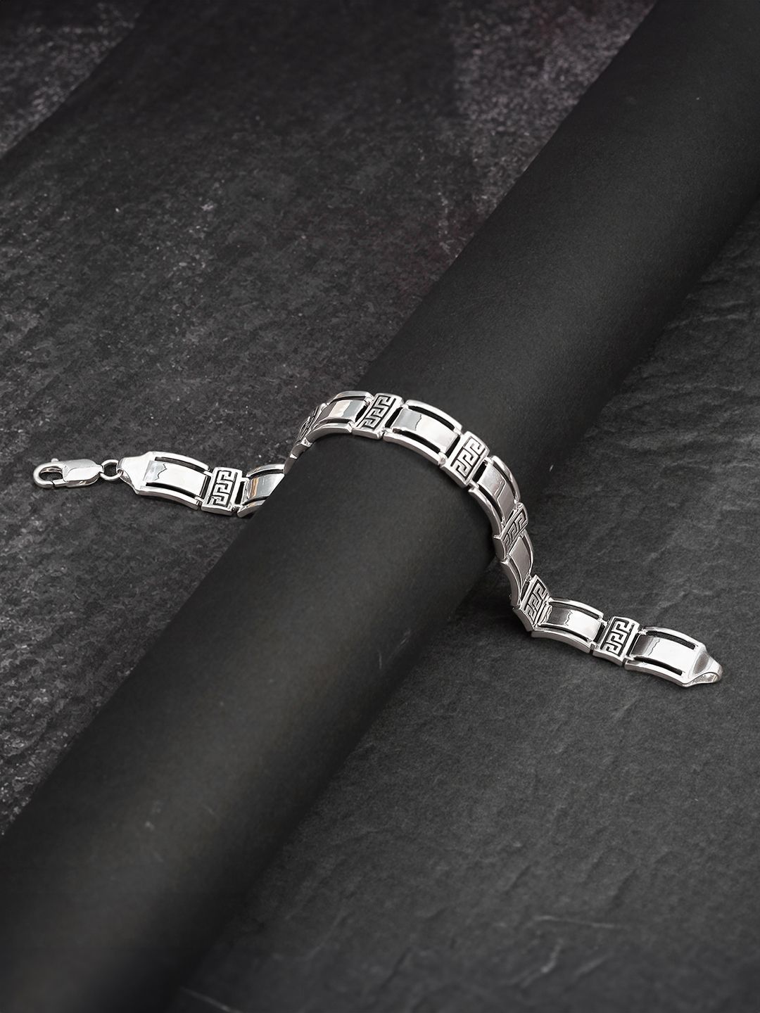 GIVA Men Rhodium-Plated 925 Silver Link Bracelet-picture-31