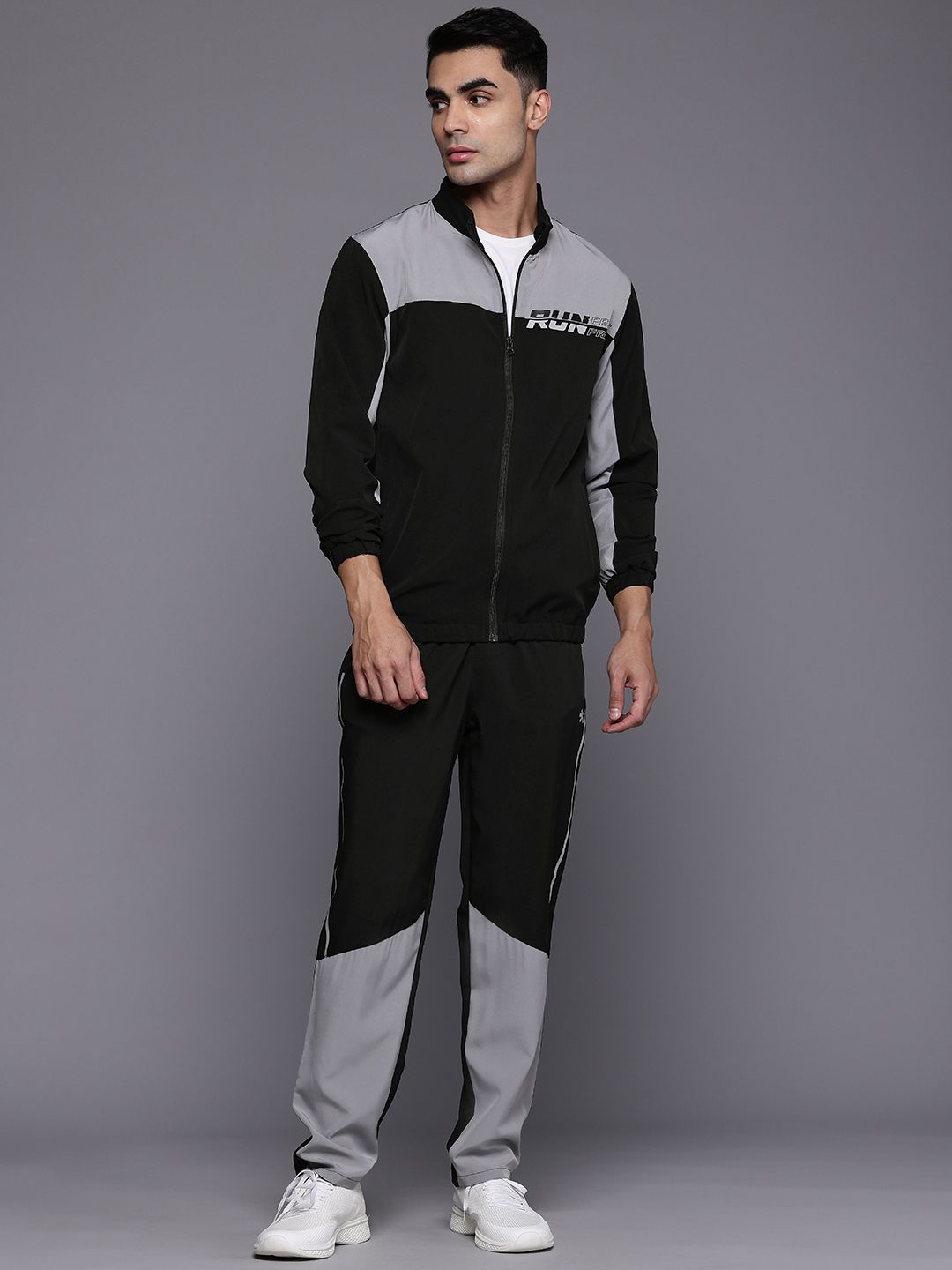 HRX by Hrithik Roshan Rapid-Dry Colourblock Running Tracksuit