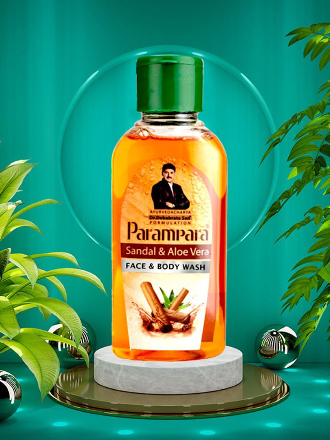 Parampara Ayurved Sandal & Aloe Vera Face & Body Wash - 100ml-picture-25