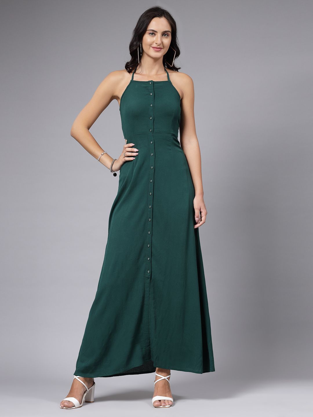 aayu Halter Neck Sleeveless Maxi Dress-picture-10