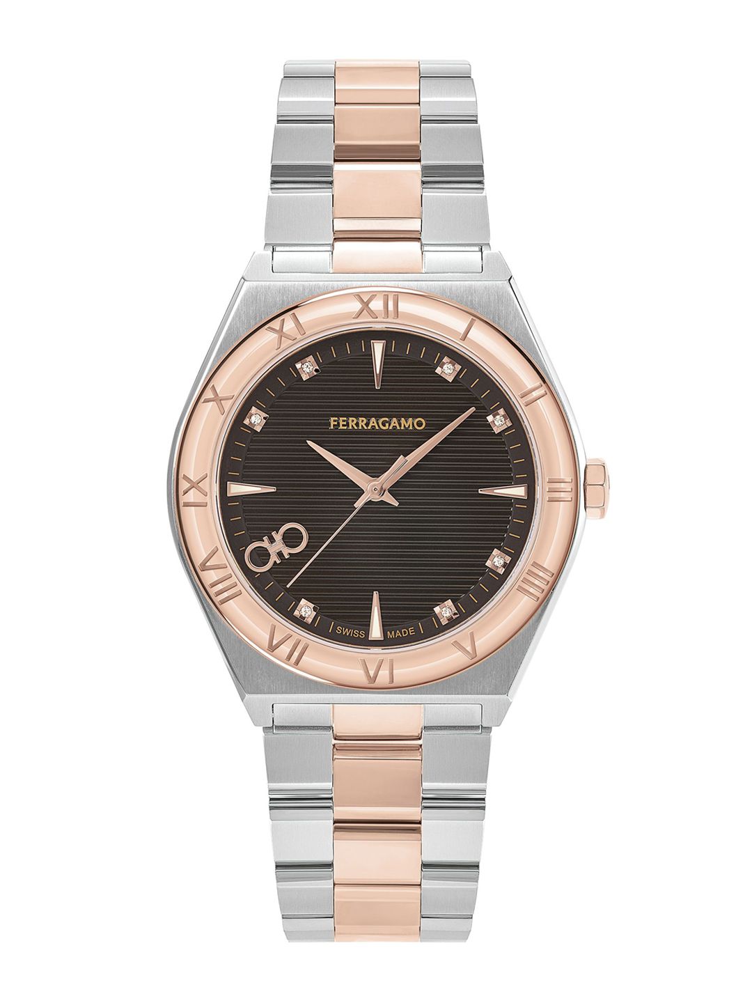 Ferragamo Men Brass Dial & Stainless Steel Bracelet Style Straps Analogue Watch SFKV00423-picture-25