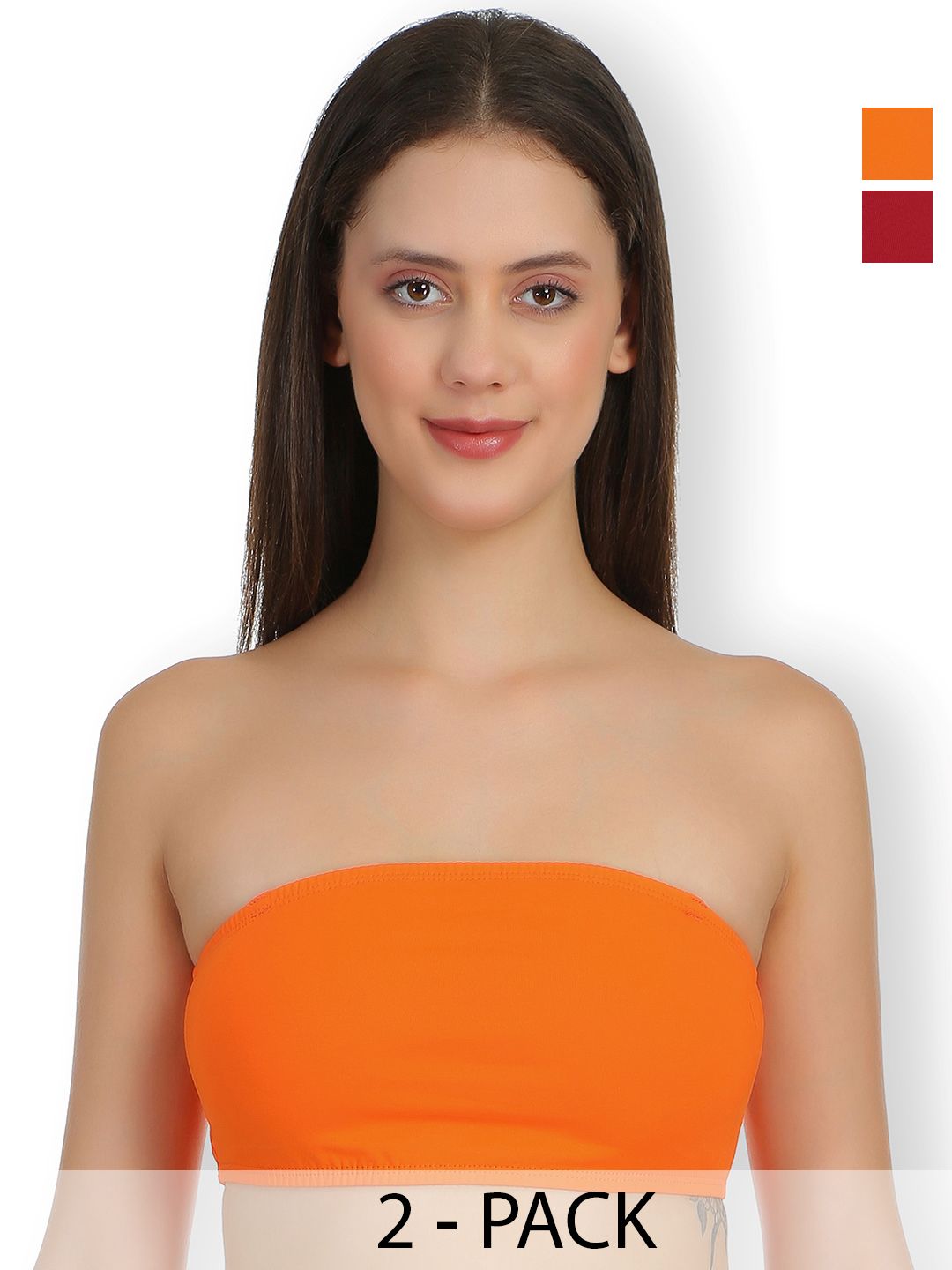 SELFCARE Pack of 2 Full Coverage Bandeau Bras with All Day Comfort