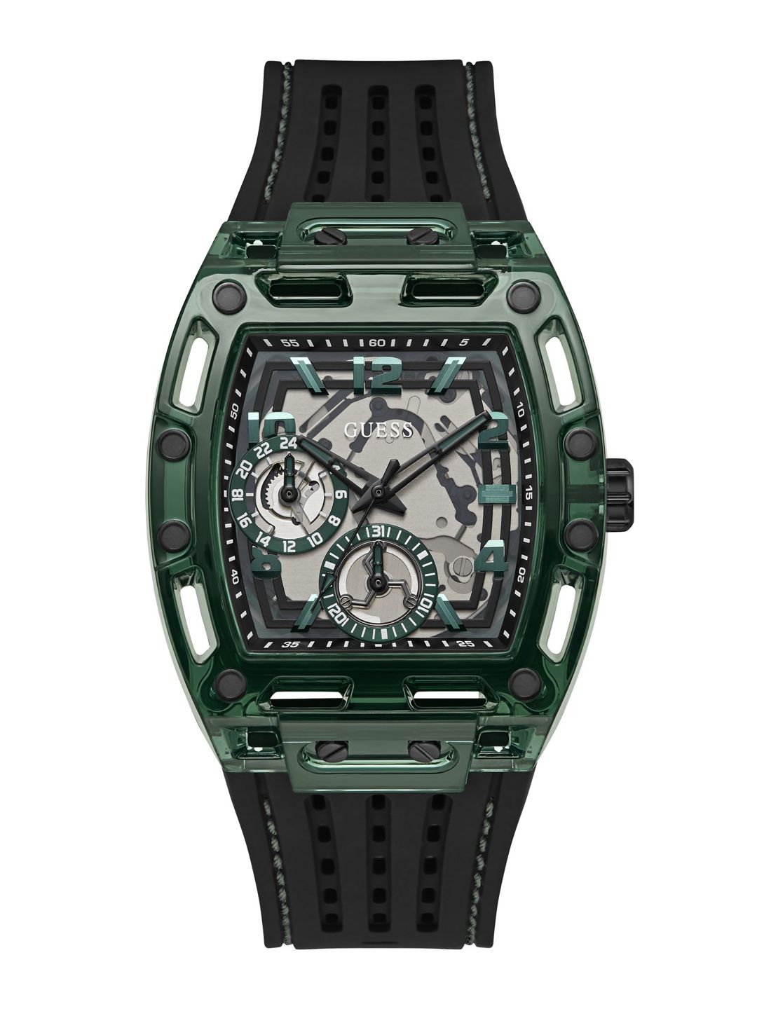 GUESS Men Skeleton Trend Phoenix Multifunction Analogue Watch GW0499G7-image-24