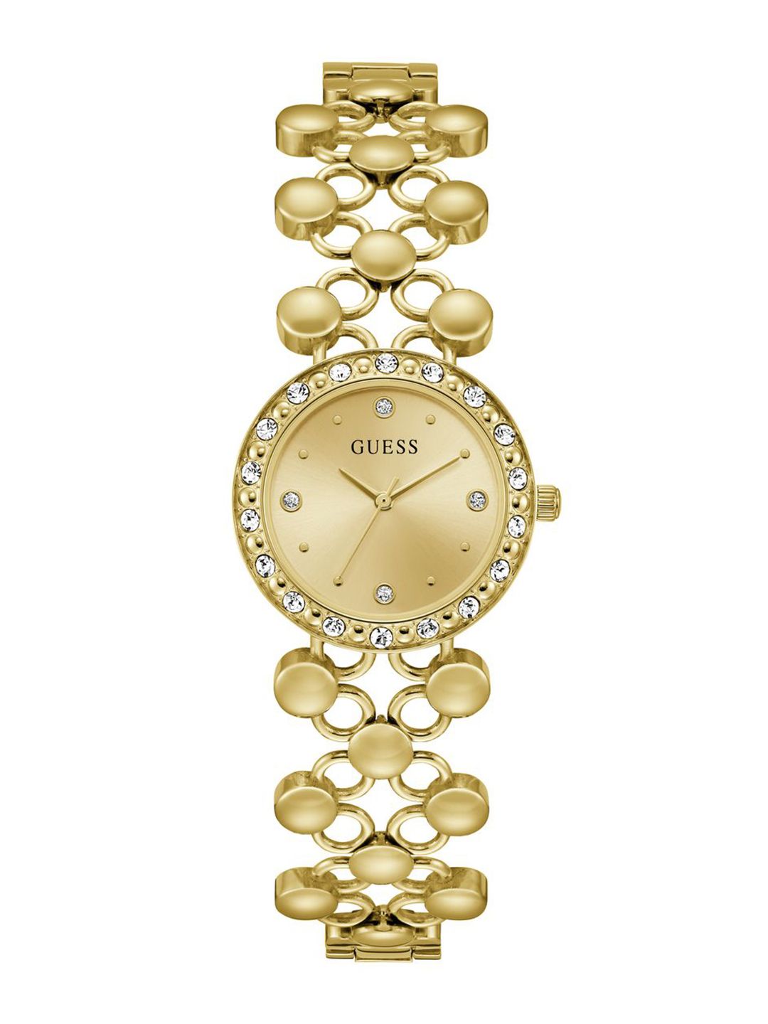 GUESS Women Bejeweled Lacey Embellished Bracelet Style Analogue Watch U1425L2M-image-27