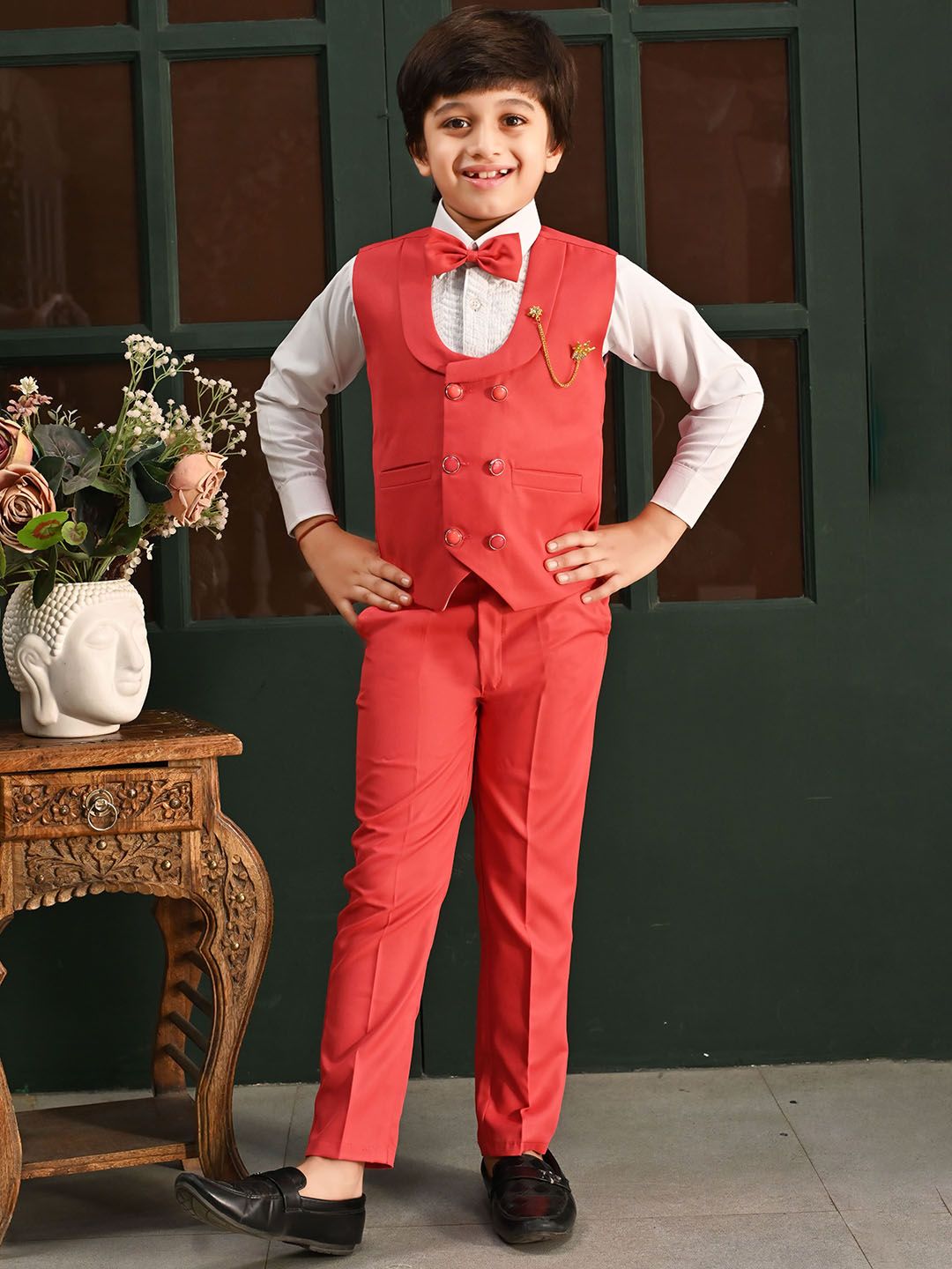 BT DEZINES Boys 3-Piece Double-Breasted Partywear Suit-picture-27