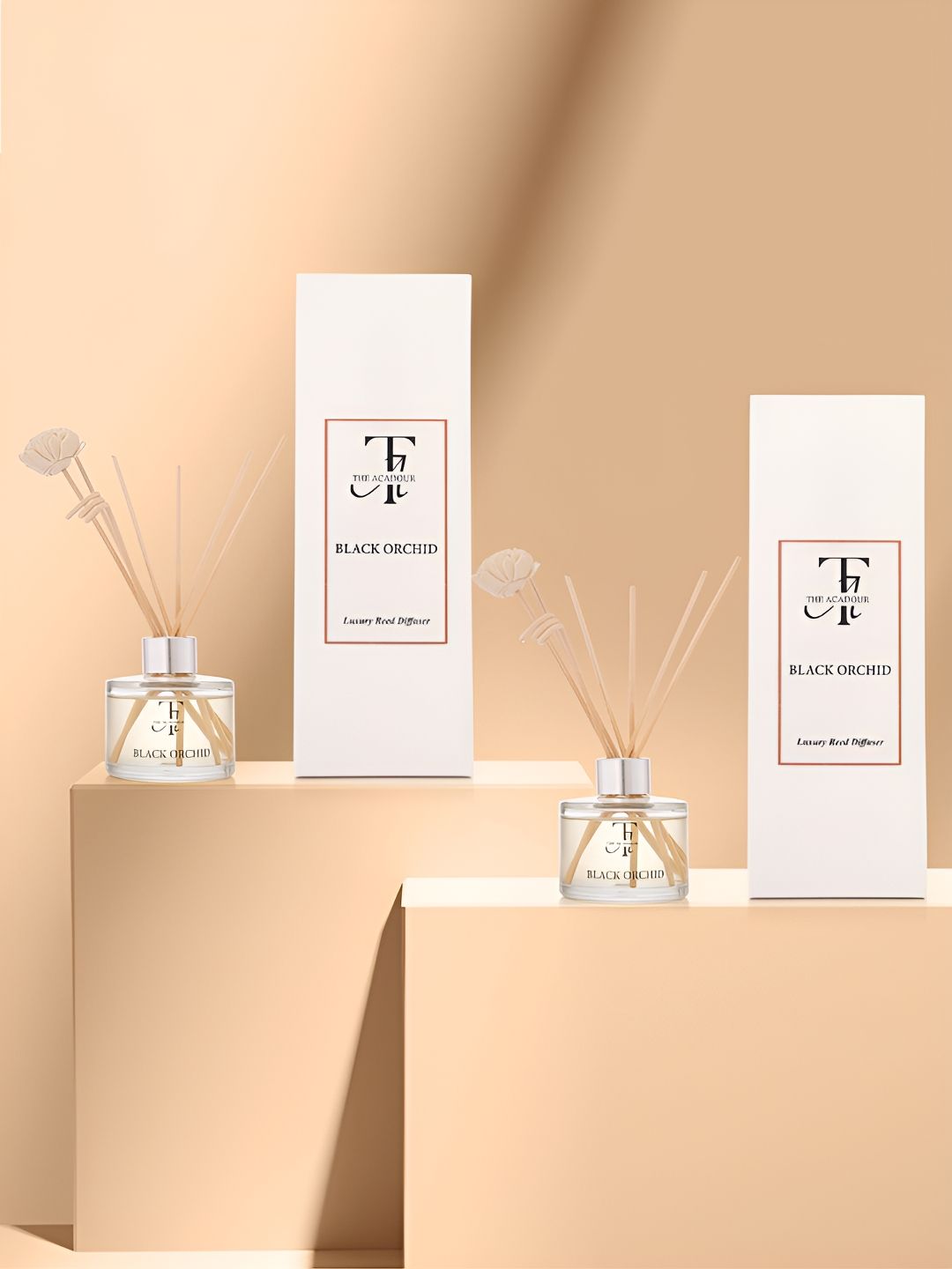 THE ACADOUR Set of 2 Reed Diffusers Black Orchid 100ml each-picture-55