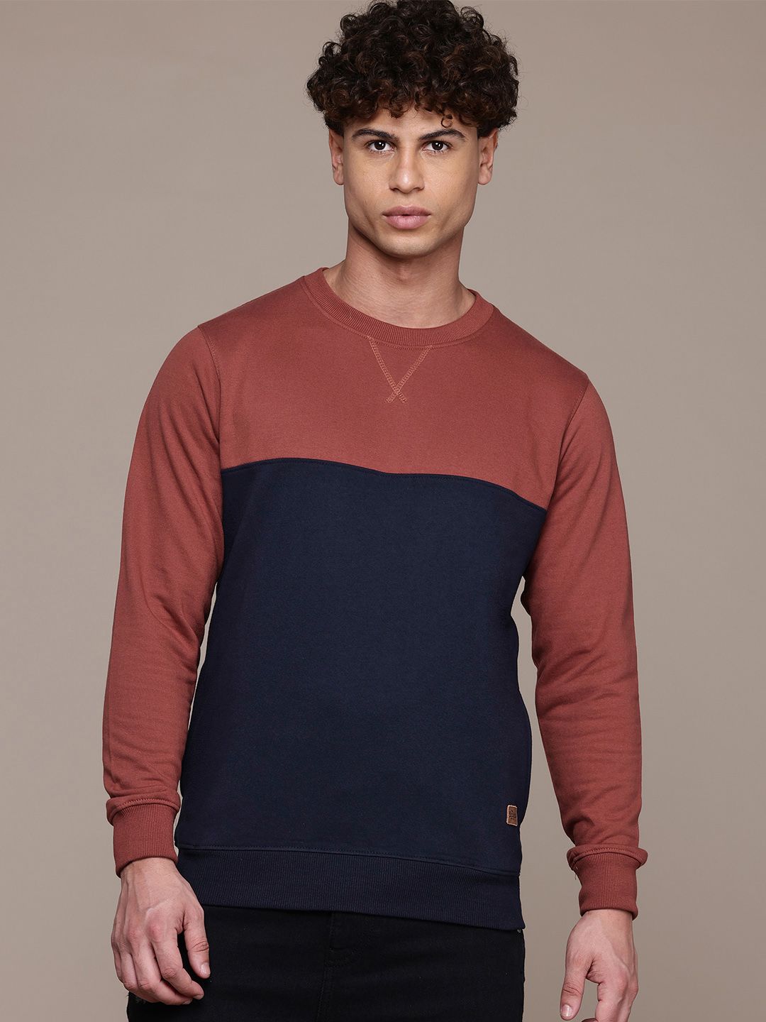 Roadster The Lifestyle Co. Round Neck Colourblocked Sweatshirt-picture-41