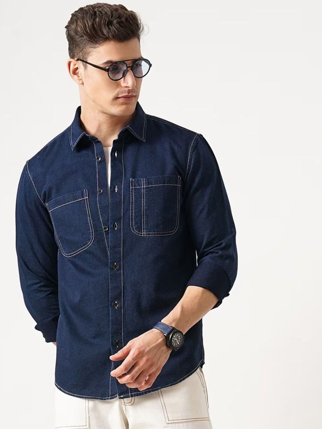 British Club Men Standard Slim Fit Opaque Casual Shirt-picture-4