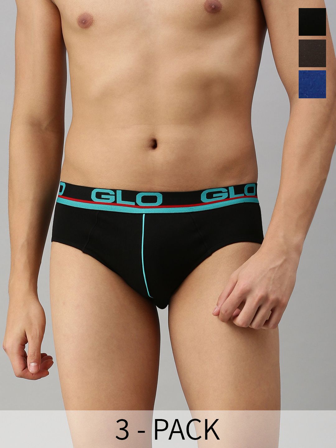 Lux Cozi Pack Of 3 Mid Rise Bacic Briefs LUX_GLO_BRF_AST1_3PC-picture-49