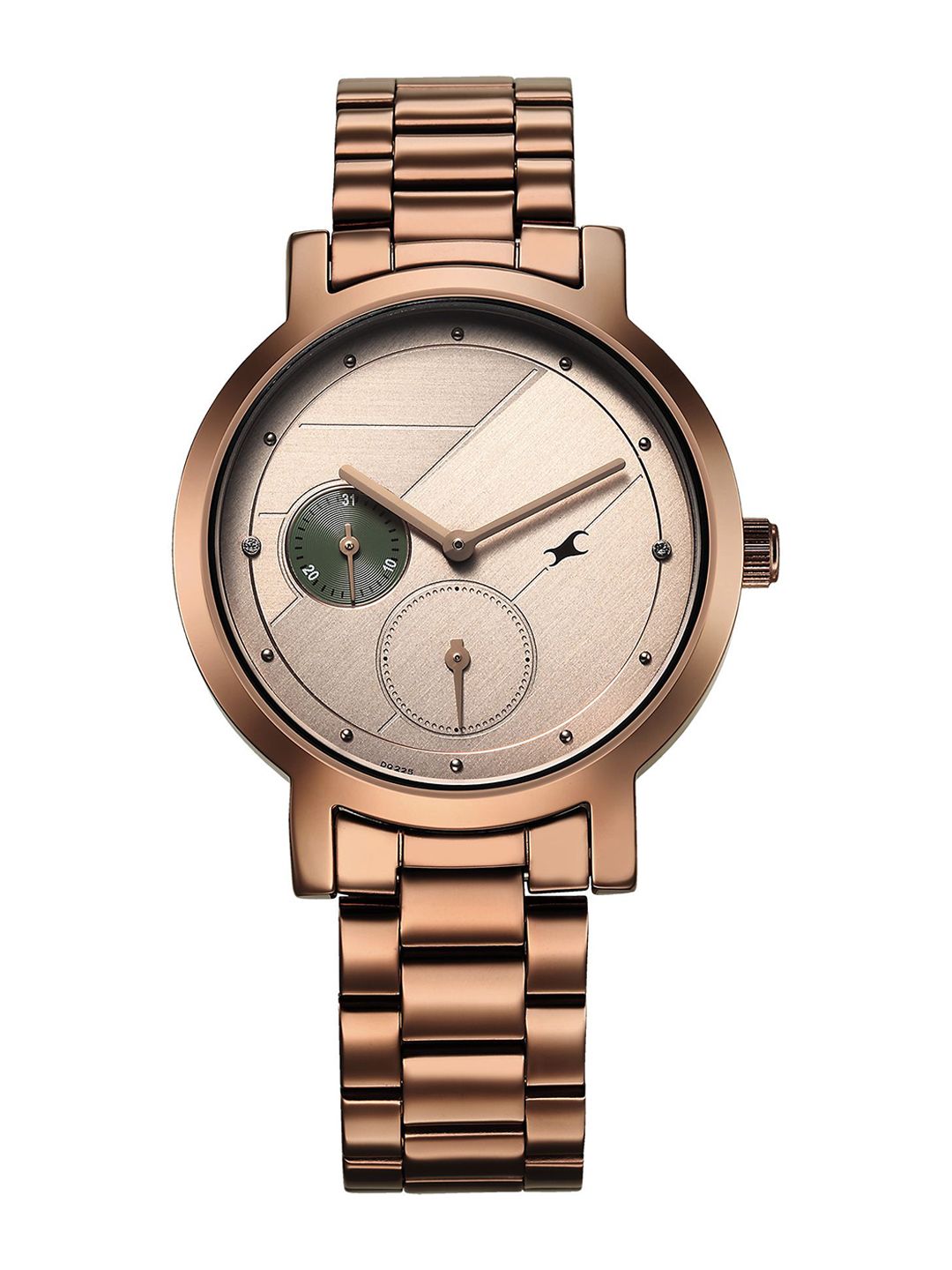 Fastrack Women Brass Dial & Stainless Steel Bracelet Style Straps Analogue Watch 6225QM01-image-18
