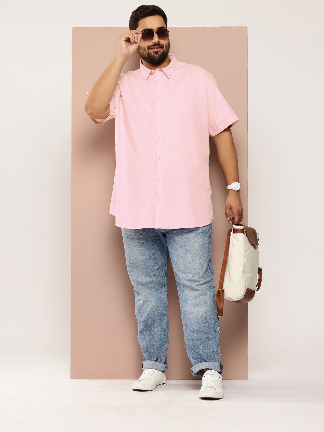 Sztori Men Plus Size Classic Oversized Casual Shirt-picture-35