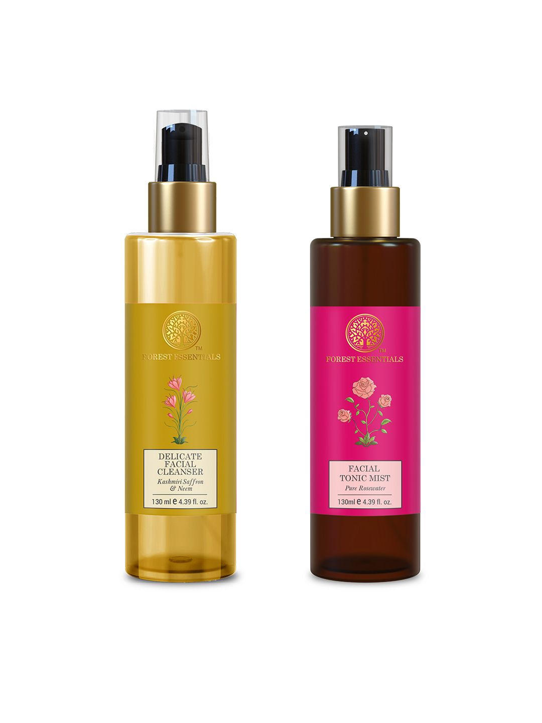 Forest Essentials Delicate Face Cleanser 130ml & Refreshing Facial Tonic Mist 130ml-image-48