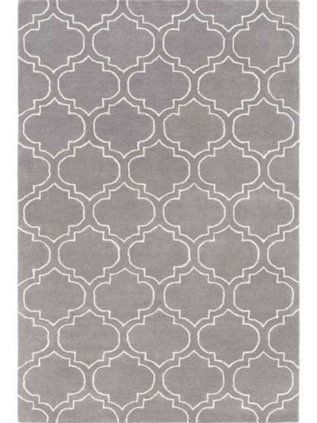 Safiya Carpet Grey Geometric Hand-Tufted Woollen Carpets-picture-27