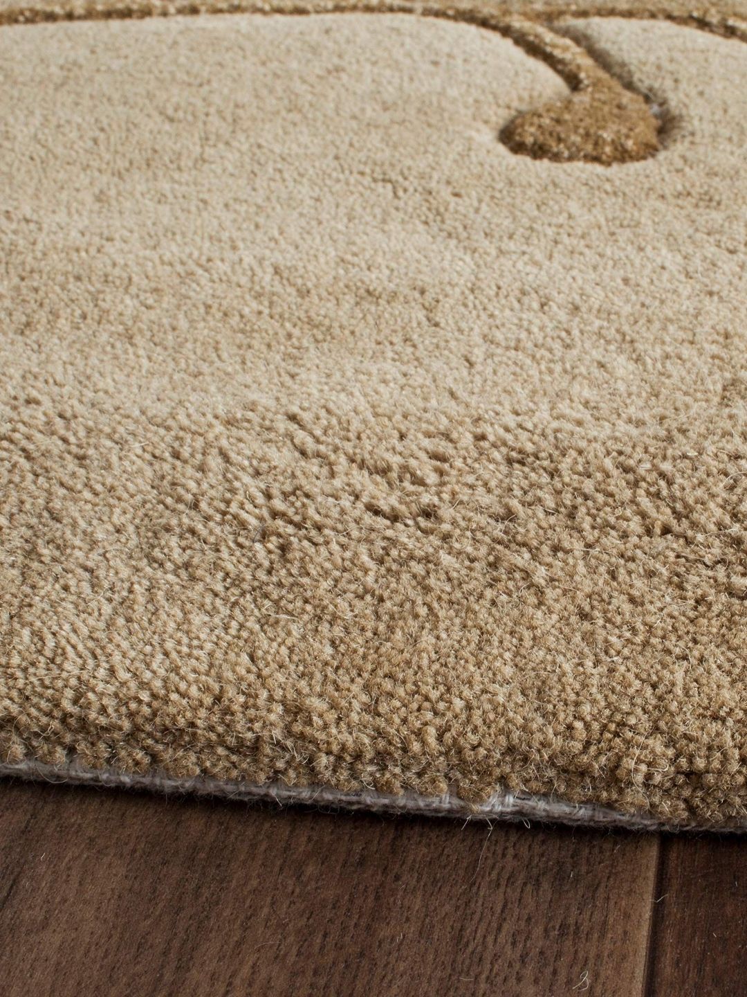 Safiya Carpet Beige Ethnic Motifs Hand-Tufted Woollen Carpets-picture-19