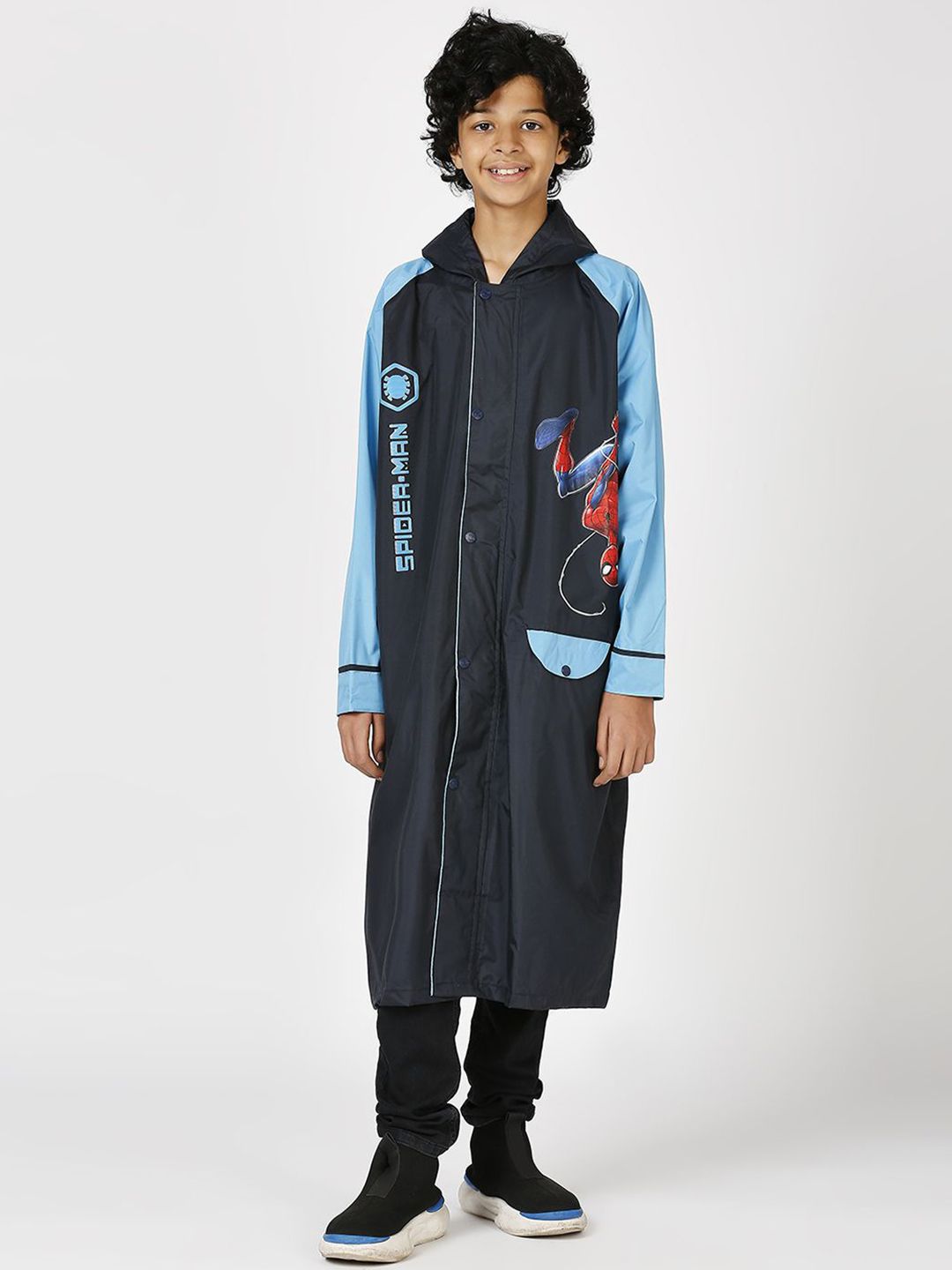 Zeel Boys Spiderman Printed Waterproof Rain Jacket-picture-48
