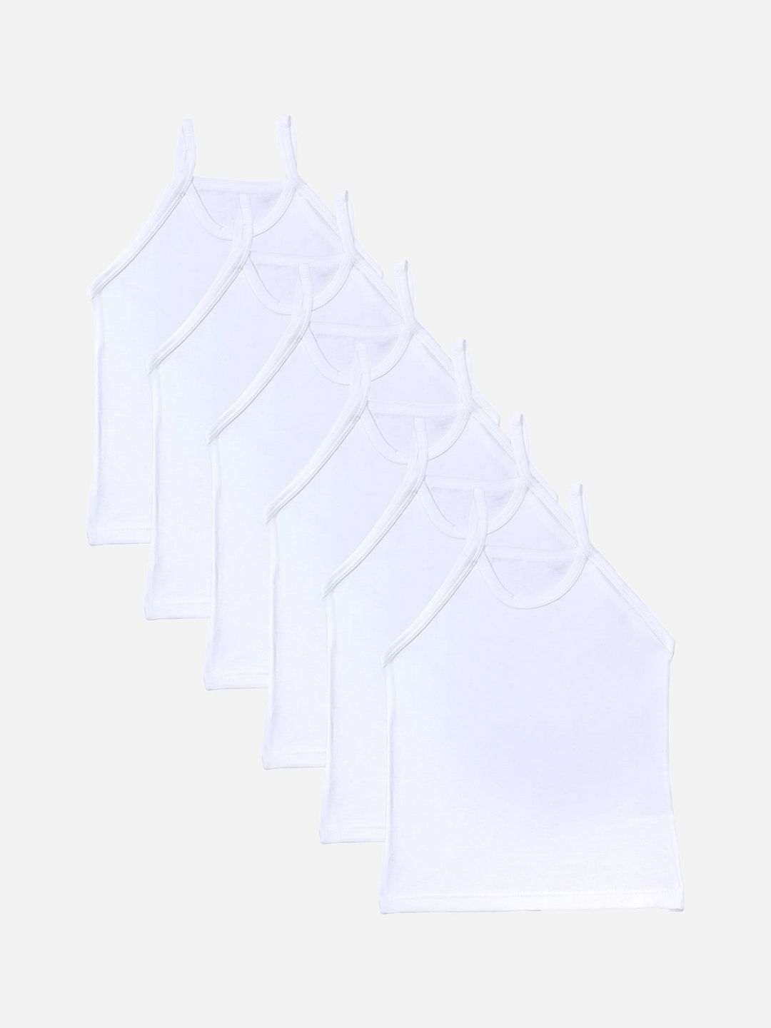 Bodycare Girls Pack Of 6 Cotton Camisoles-picture-30