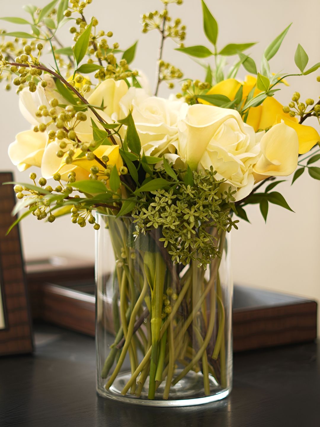 Pure Home and Living Transparent Glass Cylindrical Vase-picture-38