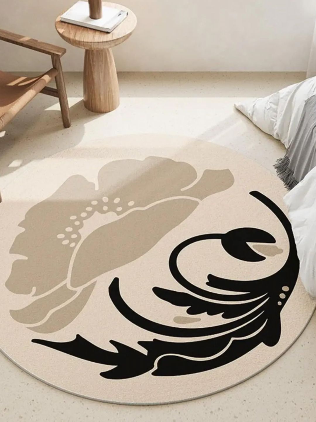 Safiya Carpet Beige Floral Woollen Carpets-image-23