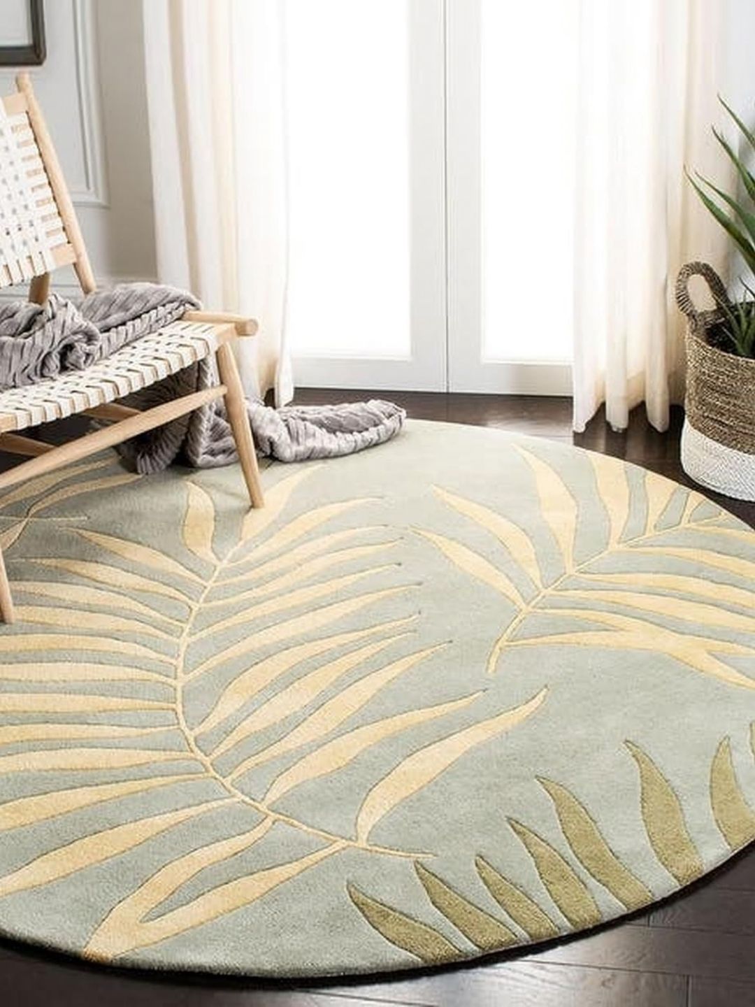 Safiya Carpet Green Ethnic Motifs Woollen Carpets-image-45