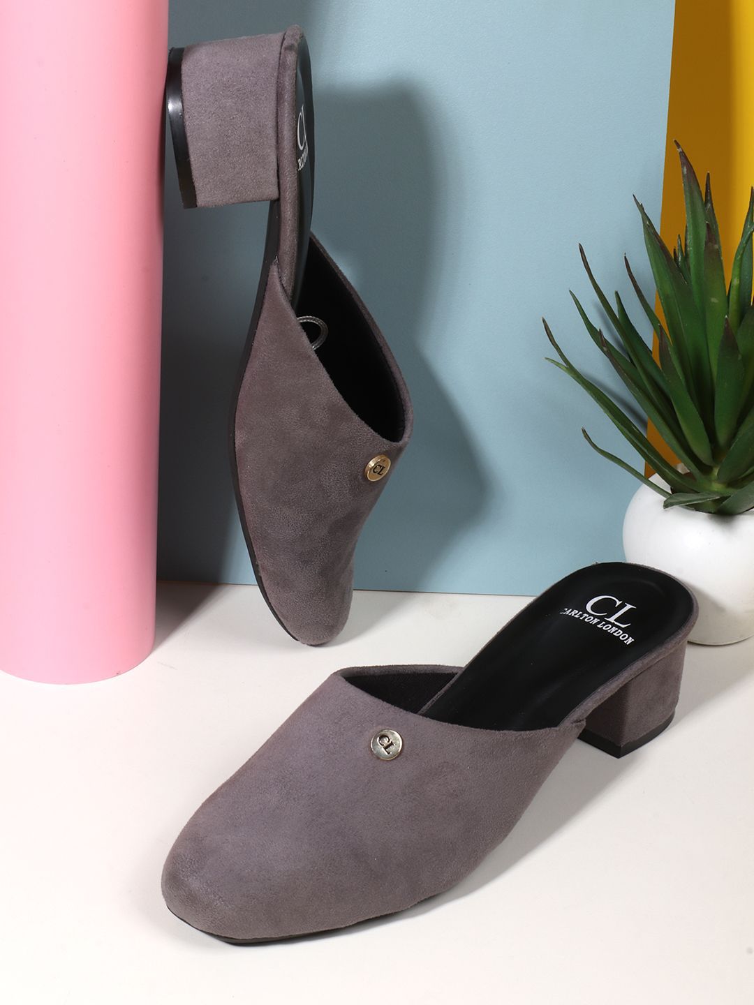 Carlton London Round Toe Block Heeled Pumps-picture-38