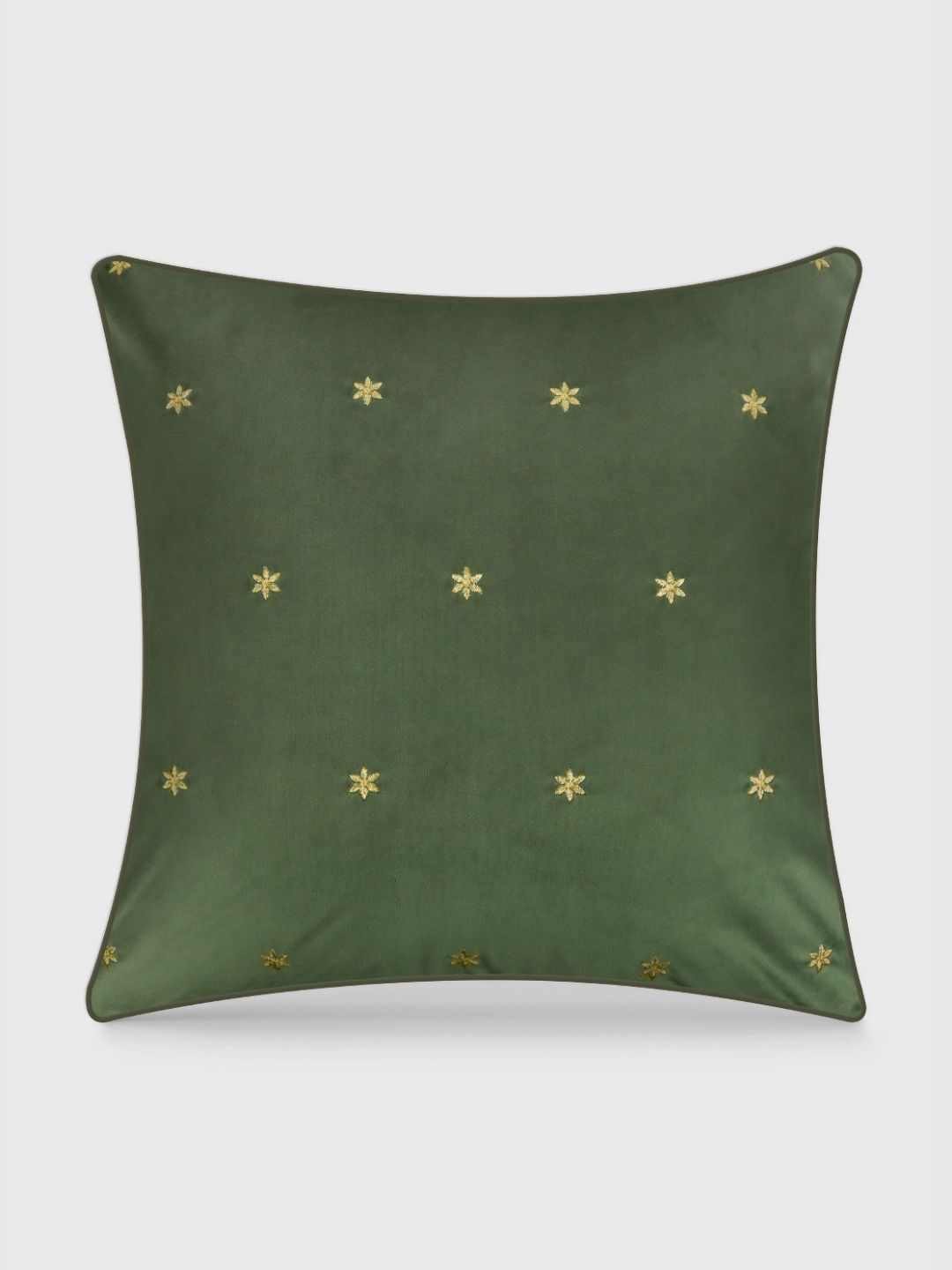 Mirooh Green Printed Velvet Square Shaped Pre Filled Cushions-picture-39