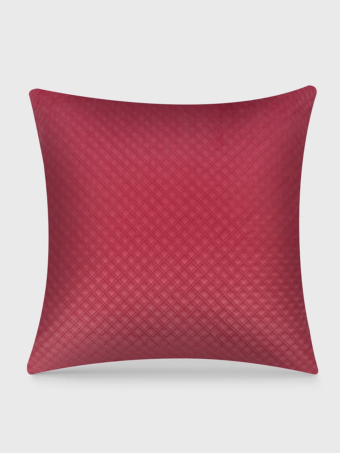 Mirooh Red Textured Velvet Square Pre Filled Cushion-picture-16