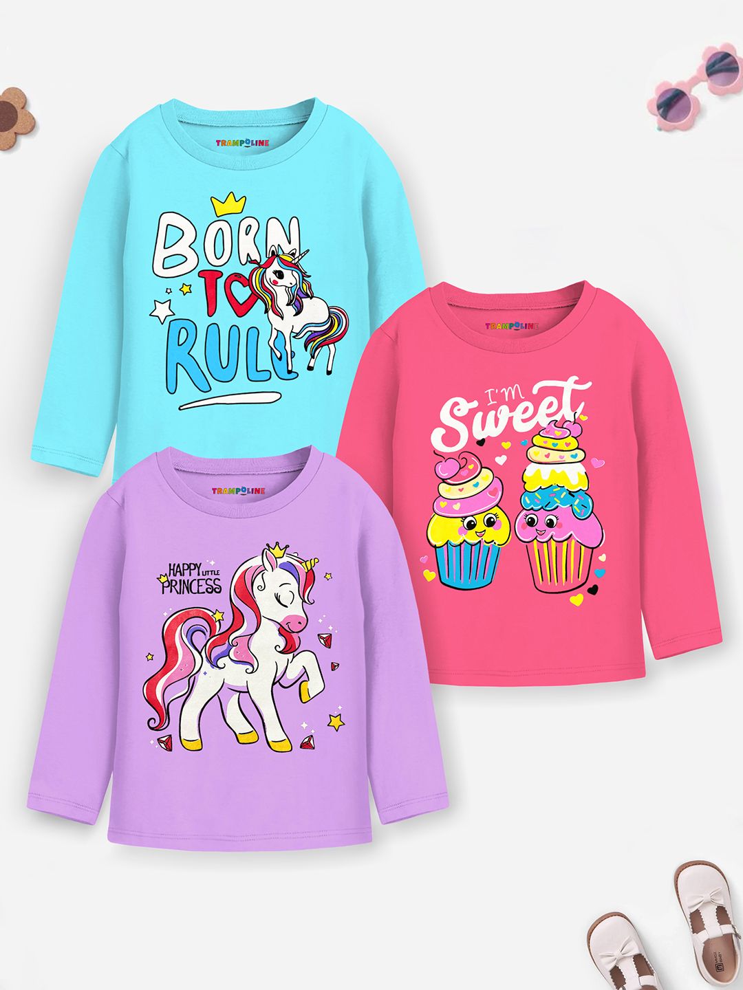 YK X Trampoline Girls 3 Printed Applique T-shirt-picture-39