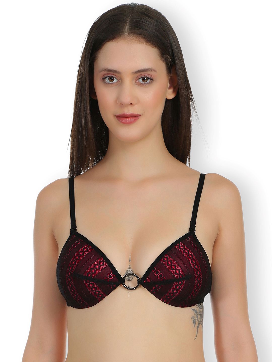 SELFCARE Self Design Half Coverage Lightly Padded Plunge Bra- All Day Comfort