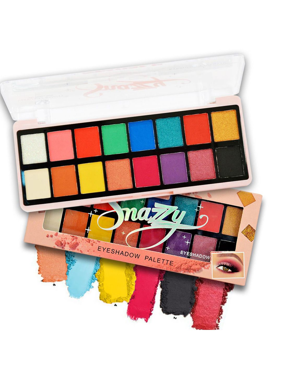 Adbeni 16 Colors Long-Lasting Snazzy Eyeshadow Palette 18 g - Shade 02-image-25
