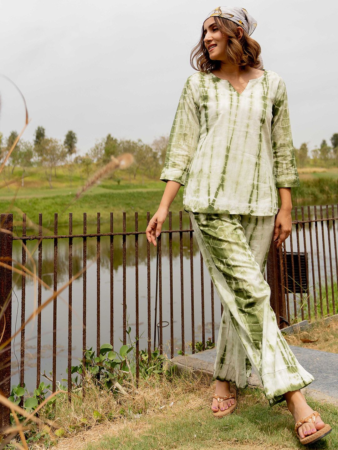MIRCHI FASHION Tie and Dye Pure Cotton Top Woith Pyjama-image-31