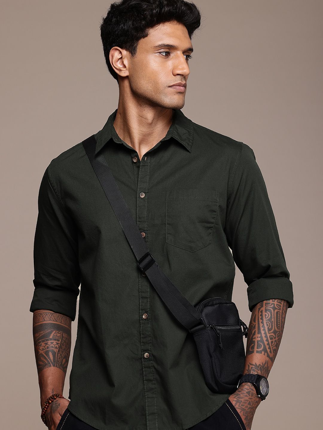 Roadster Men Pure Cotton Casual Shirt-image-14
