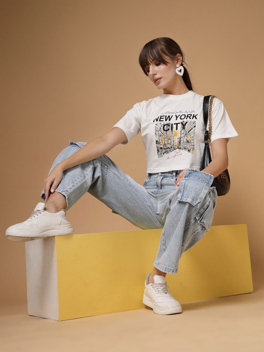 VESTIDO MODAS Women Printed Raw Edge Slim Fit T-shirt-picture-33