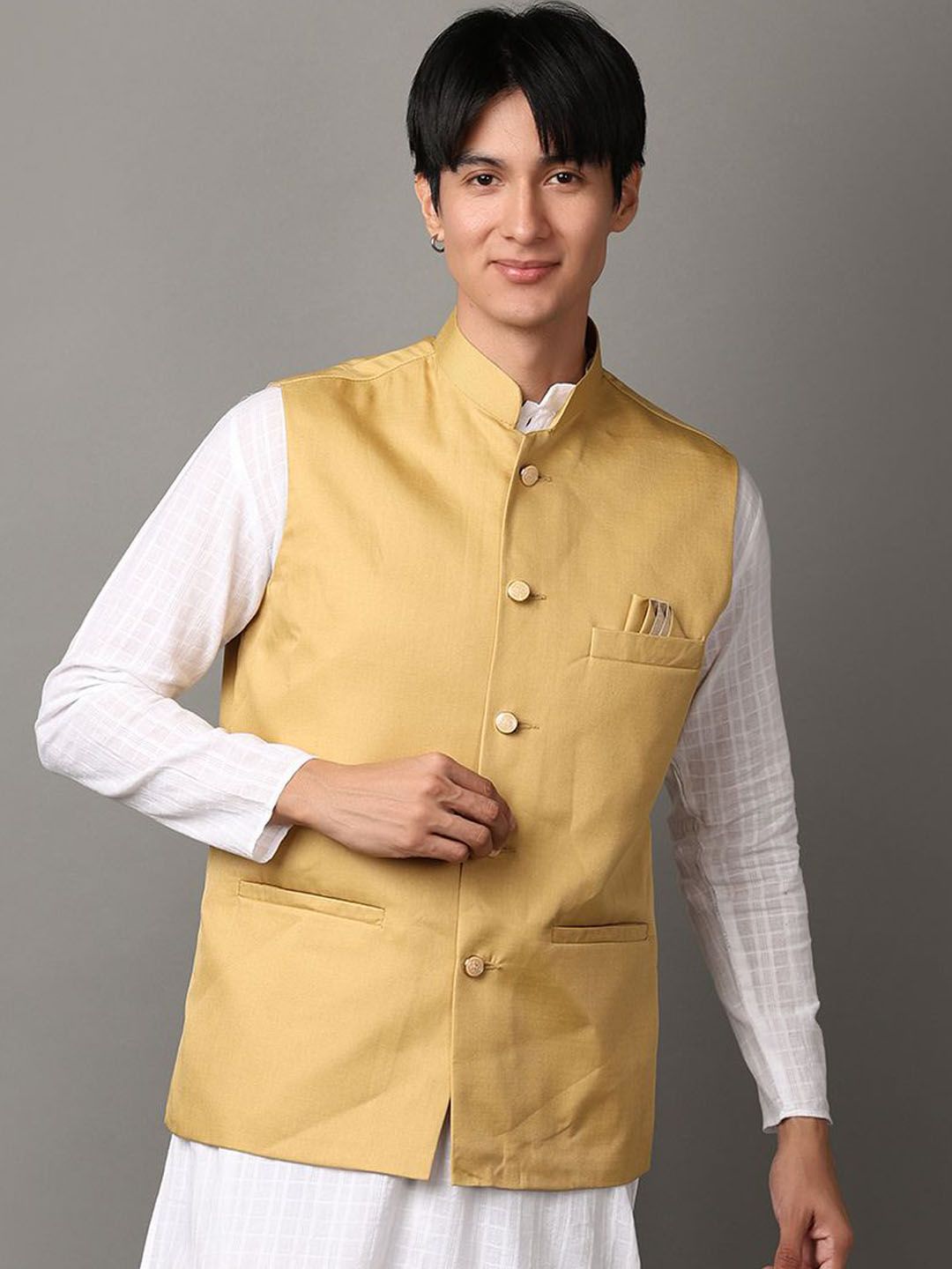 V-Mart Woven Design Nehru Jackets-picture-20