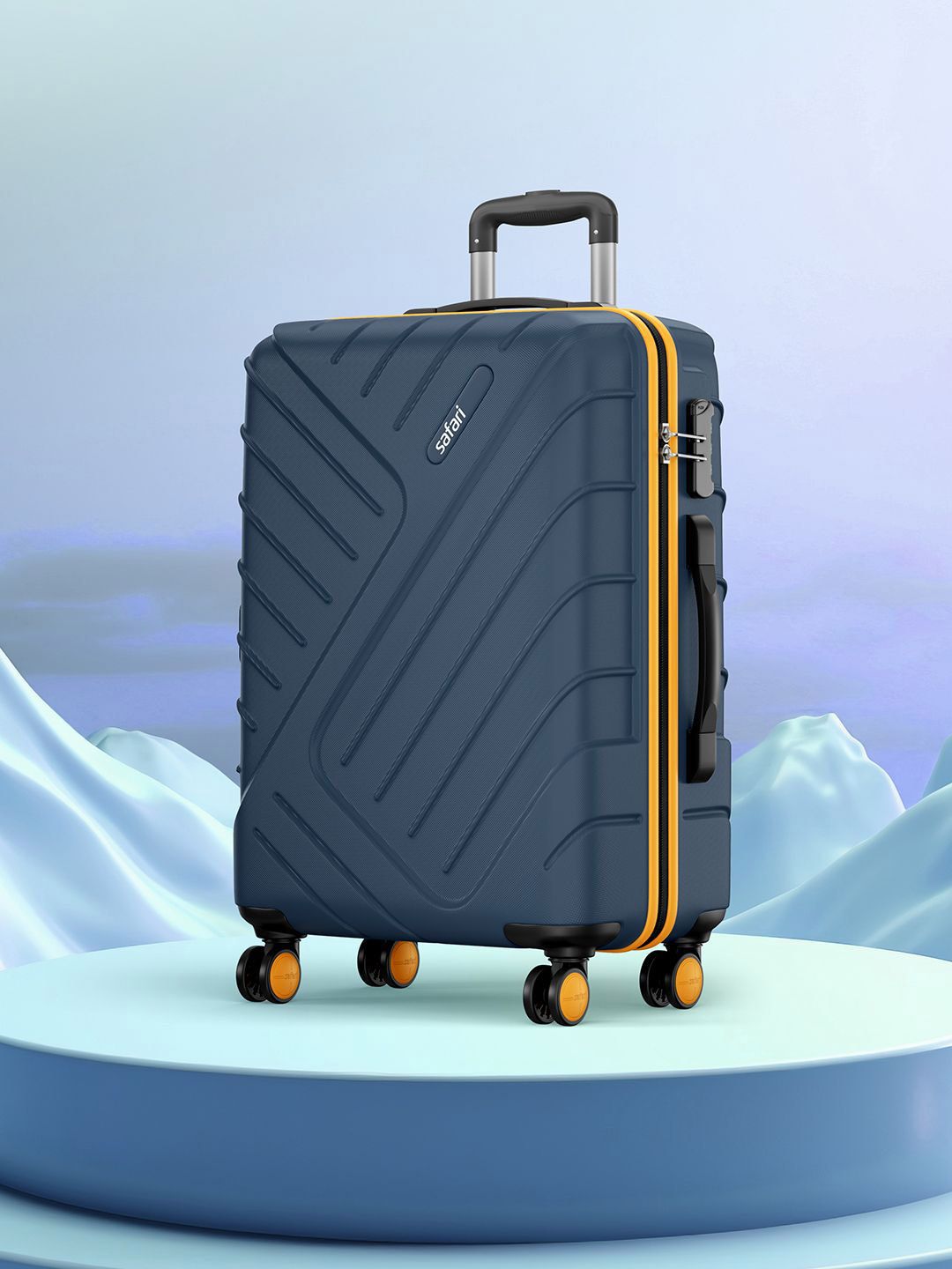 Safari Accent Polycarbonate 8 wheel Hard Large Trolley Suitcase 76 cm