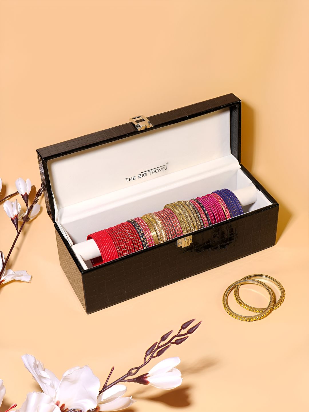 La Trove Black Premium Single Rod Bangle Box-image-10