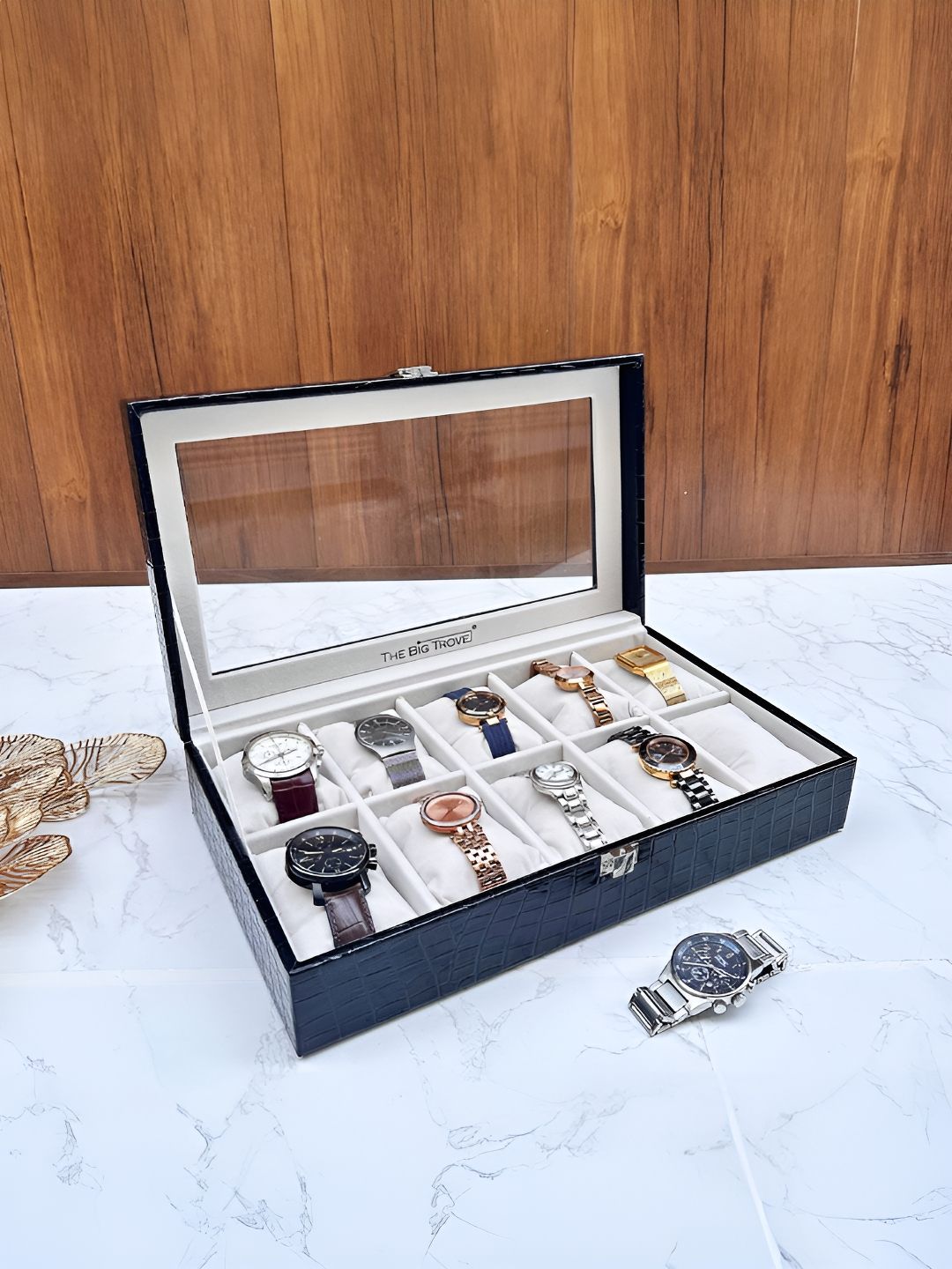 La Trove Black & Transparent Regular Watch Organisers-picture-26