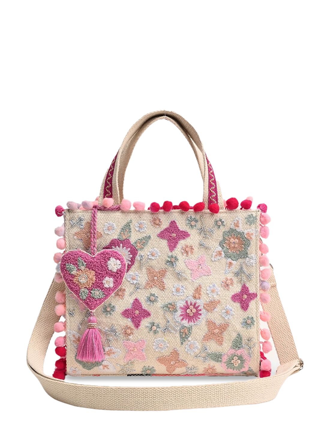 BohoGirl Embellished Shopper Sling Bag with Tasselled-picture-32