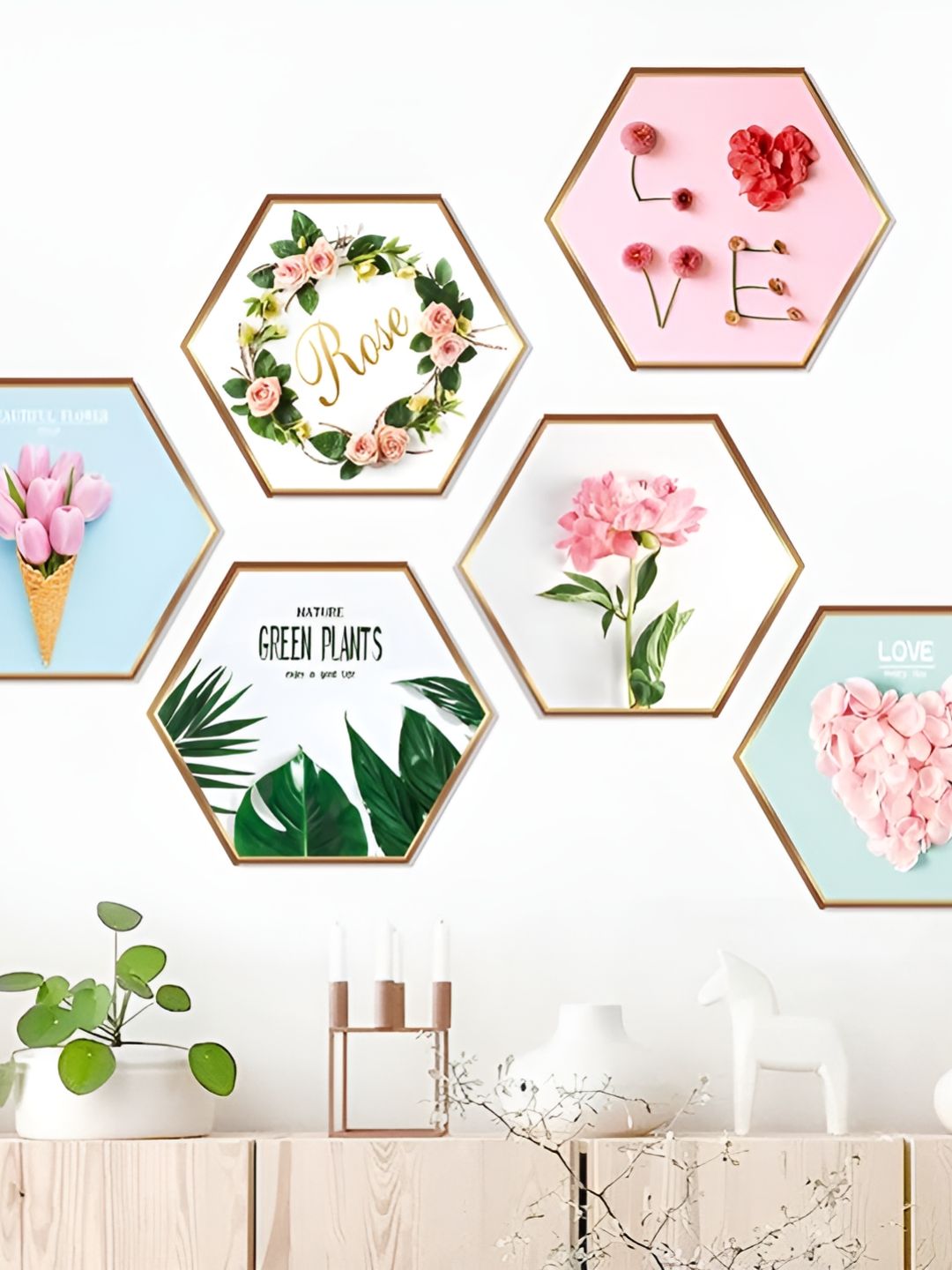 Asian royal White & Pink Printed Self-Adhesive Wall Sicker-picture-13